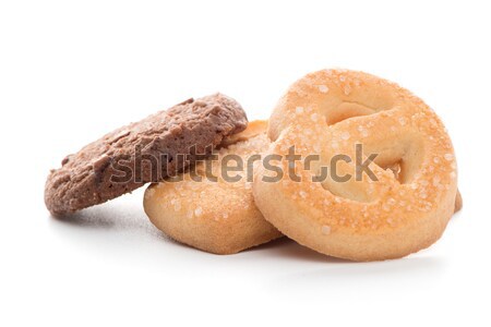 Butter cookies on white Stock photo © homydesign