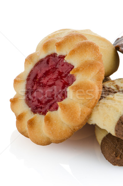 Aardbei biscuit witte vruchten plaat Stockfoto © homydesign