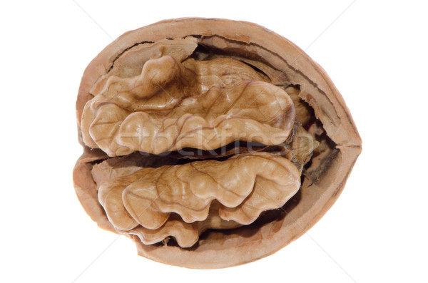 Stock photo: Crack walnut