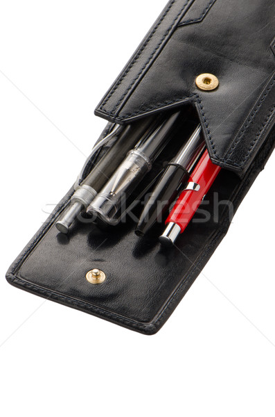 Leather pencil case  Stock photo © homydesign
