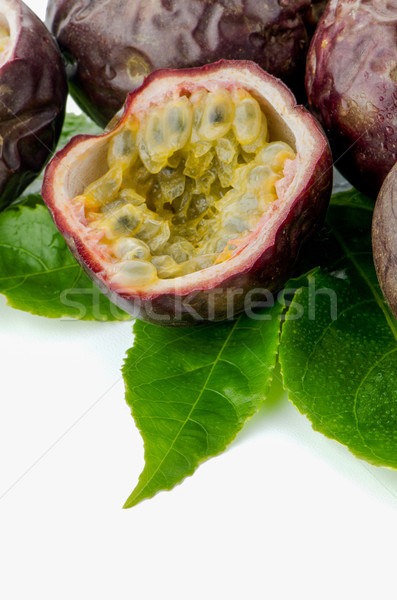 Fresh passion fruit Stock photo © homydesign