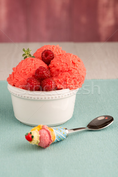 Red fruits ice cream Stock photo © homydesign