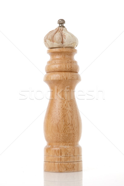 Elegante ajo condimento aislado blanco Foto stock © homydesign