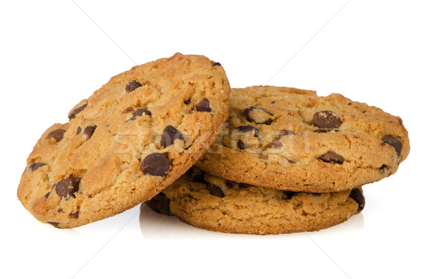 Cookies Schokolade isoliert weiß Essen Stock foto © homydesign