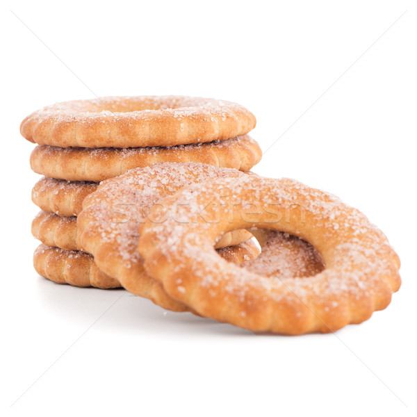 Ringen biscuits geïsoleerd witte voedsel Stockfoto © homydesign