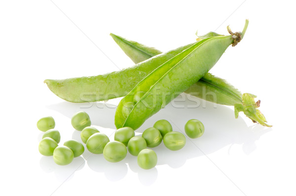 Friss zöld hüvely fehér étel csoport Stock fotó © homydesign