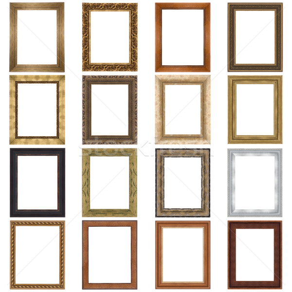 Set of wooden frames Stock photo © homydesign