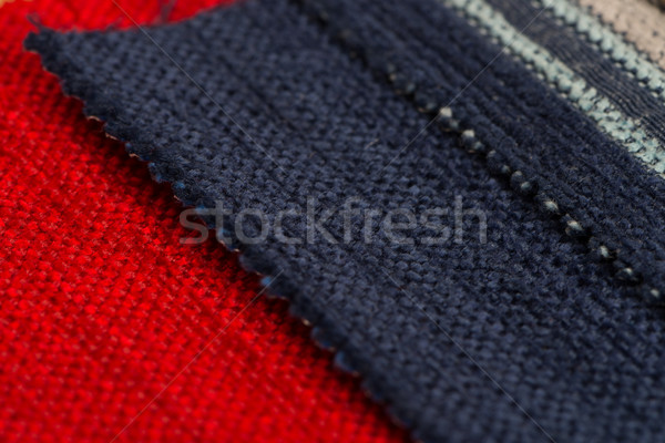 Farbe Stoff Textur Proben Detail Stock foto © homydesign