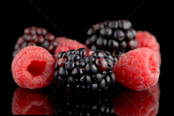 Blackberry and raspberry Stock photo © homydesign