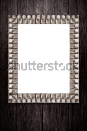 öreg képkeret klasszikus fa fal textúra Stock fotó © homydesign