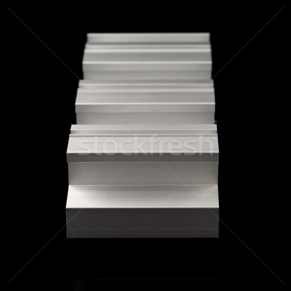 Aluminiu profil esantion izolat negru constructii Imagine de stoc © homydesign