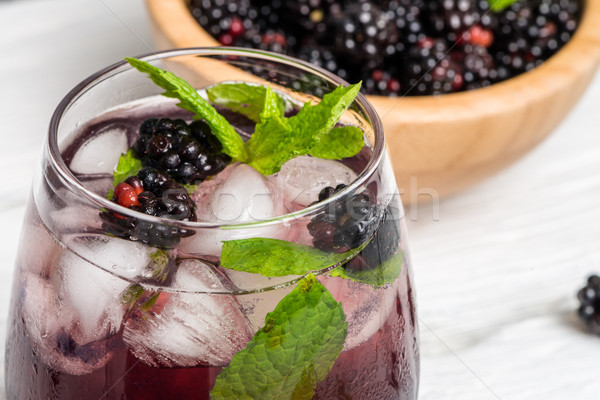 Foto stock: Frescos · BlackBerry · beber · cal · menta · hielo