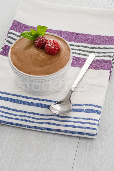 Paleo dieta stile dessert cioccolato fondente uova Foto d'archivio © homydesign