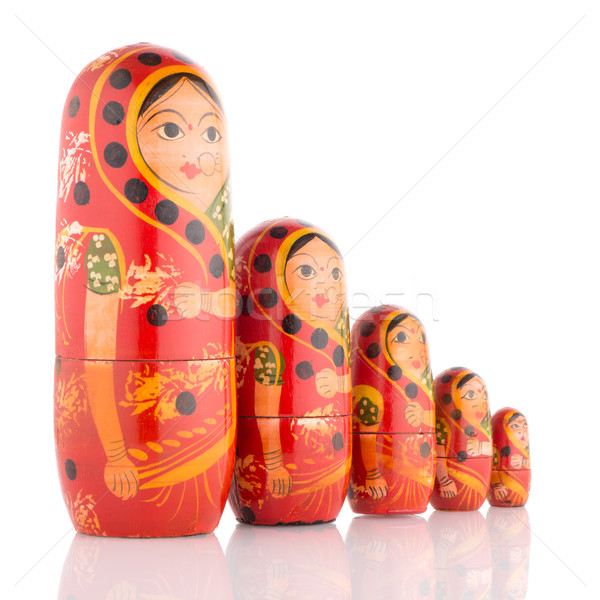 Five red Babushka Stock photo © homydesign