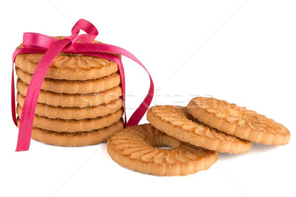 Festive wrapped rings biscuits Stock photo © homydesign
