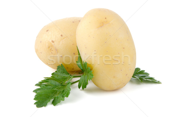 Stock photo: New potatoes and green parsley