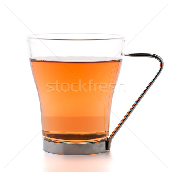 Glass cup of black tea Stock photo © homydesign