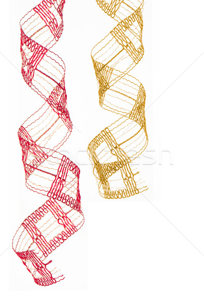 Weihnachten Bänder hängen isoliert weiß abstrakten Stock foto © homydesign