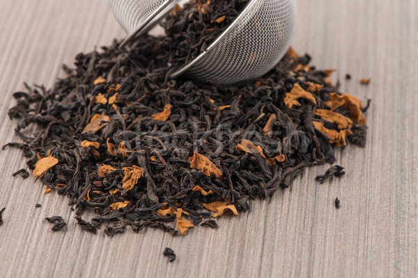 черный высушите чай лепестков ароматический бежевый Сток-фото © homydesign