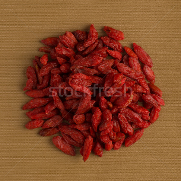 Circle of dry red goji berries Stock photo © homydesign