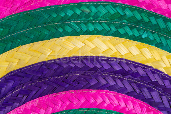 Colorful background of woven straw Stock photo © homydesign