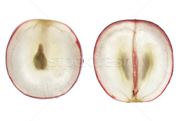 полупрозрачный ломтик красный винограда фрукты макроса Сток-фото © homydesign