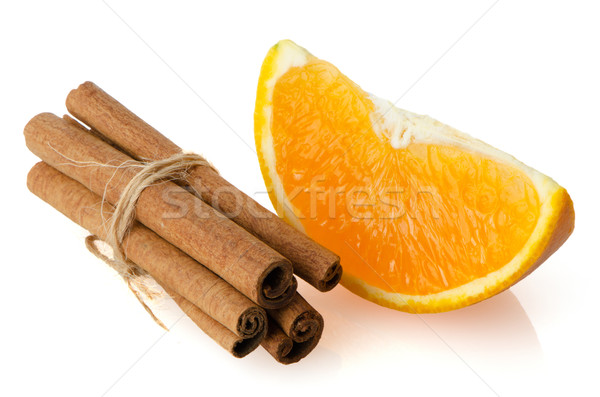 Een oranje vruchten geïsoleerd witte vruchten Stockfoto © homydesign