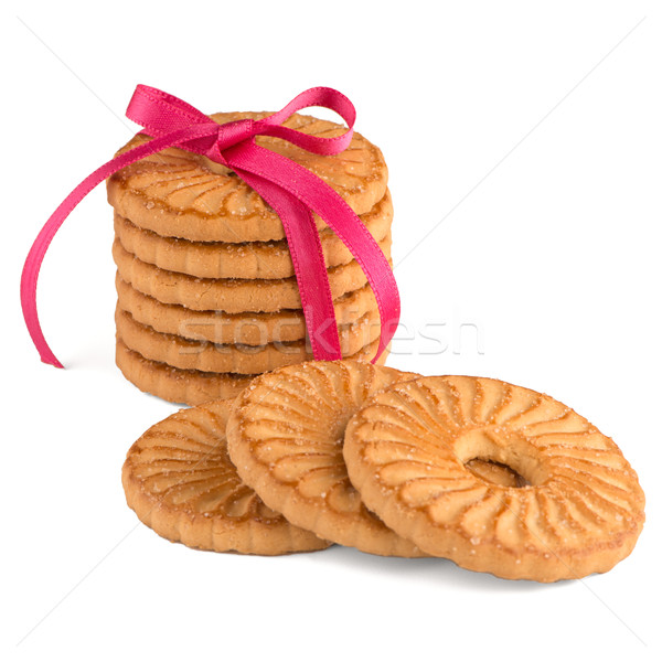 Festive wrapped rings biscuits Stock photo © homydesign