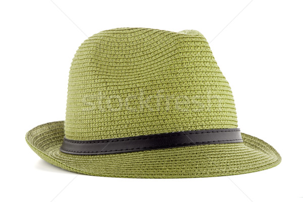 Green straw hat Stock photo © homydesign