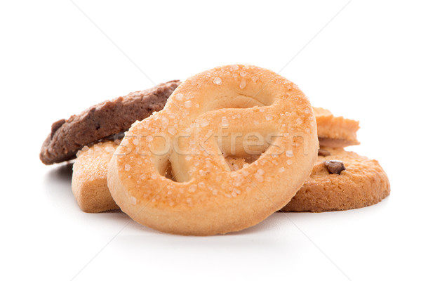 Butter cookies on white Stock photo © homydesign