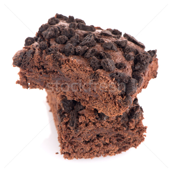Schokolade Dessert weiß Essen Glas Kuchen Stock foto © homydesign