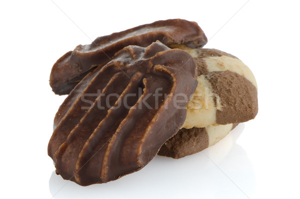 Burro cookies primo piano dettaglio cioccolato Foto d'archivio © homydesign