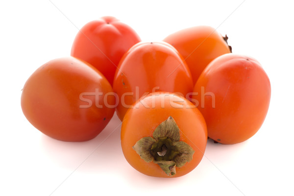 Persimmon vruchten witte natuur vruchten achtergrond Stockfoto © homydesign