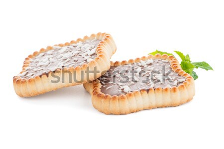 Chocolate tart cookies Stock photo © homydesign