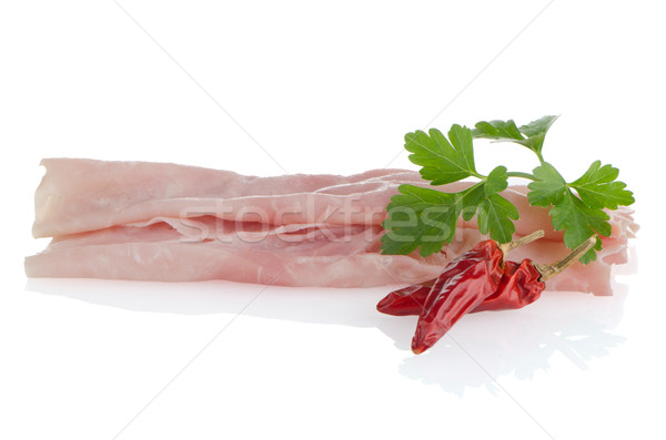 Fresh shaved ham Stock photo © homydesign