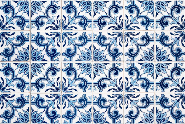 Traditional Portuguese glazed tiles Stock photo © homydesign
