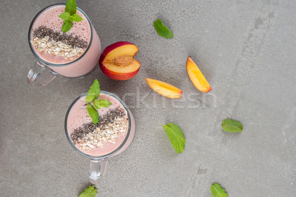Fresh homemade smoothie Stock photo © homydesign