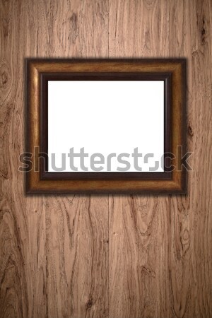 Alten Bilderrahmen Jahrgang Holz Wand Textur Stock foto © homydesign