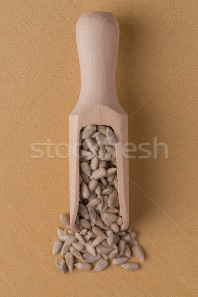 木製 スクープ ヒマワリ 種子 先頭 表示 ストックフォト © homydesign