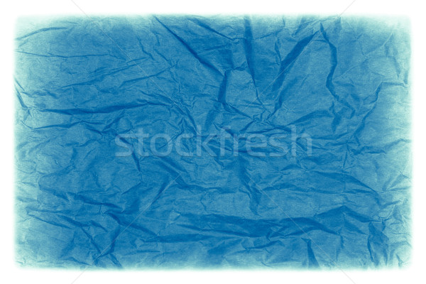 Blue crumpled paper texture Stock photo © homydesign