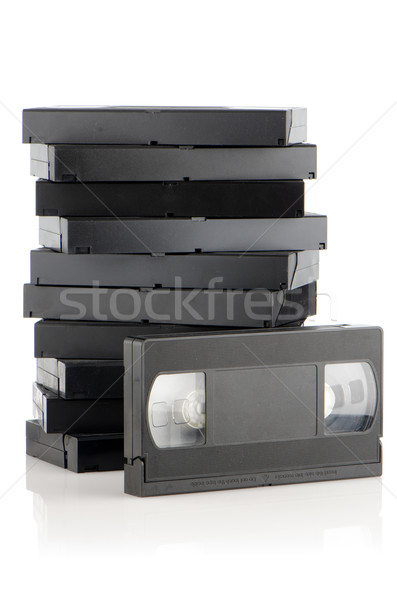 Pile of videotapes Stock photo © homydesign