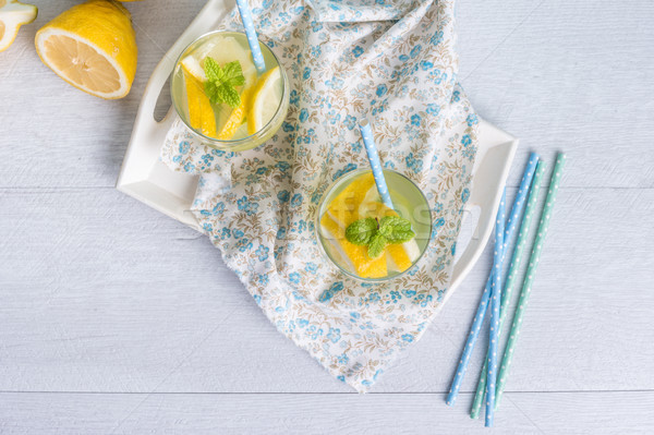 Summer citrus fruits drink Stock photo © homydesign
