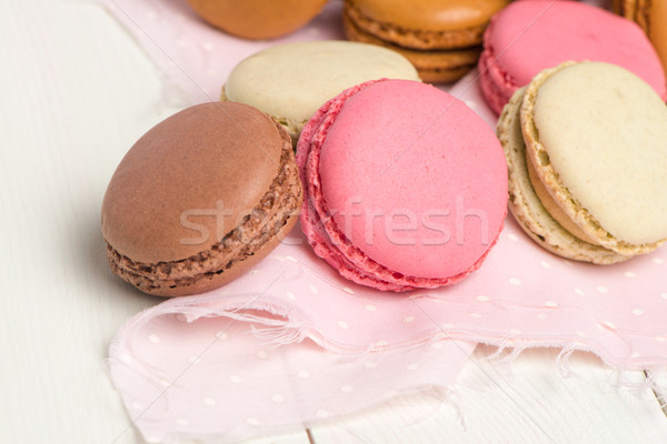 Macarons franceza cookie-uri smântână Imagine de stoc © homydesign