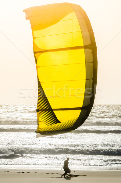 Stock photo: Kitesurfer 