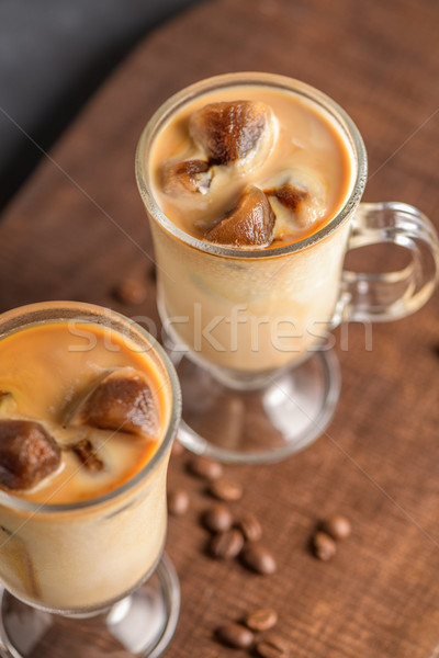 Kawy szkła czekolady lata Kafejka Zdjęcia stock © homydesign