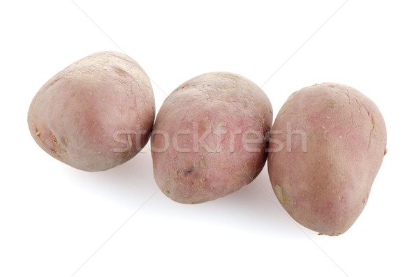 Czerwony ziemniaki biały Zdjęcia stock © homydesign