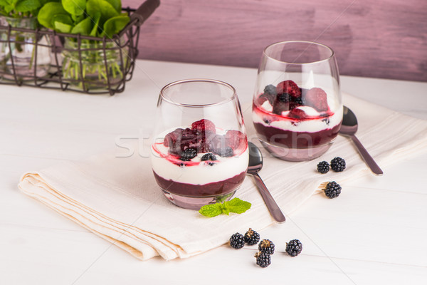 Yogurt desert Stock photo © homydesign