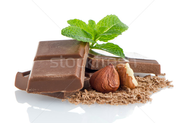 Foto stock: Frescos · menta · blanco · hoja