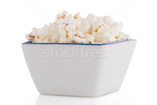 Popcorn witte kom film film teen Stockfoto © homydesign