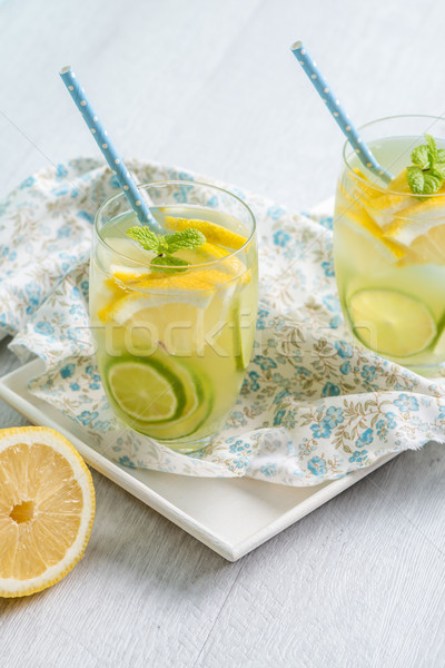 Summer citrus fruits drink Stock photo © homydesign